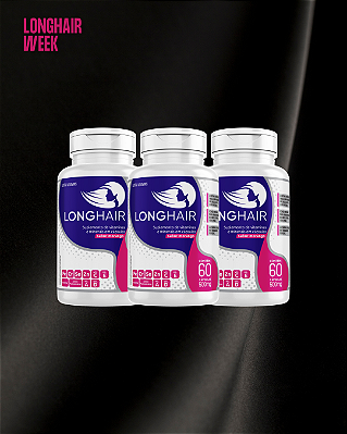BLACK WEEK - LONGHAIR CÁPS - CRESCIMENTO CAPILAR E ANTI QUEDA - 6 MESES