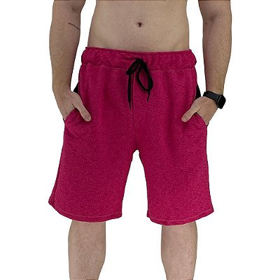 Bermuda Masculina Moletom MXD Conceito Pink Mesclado