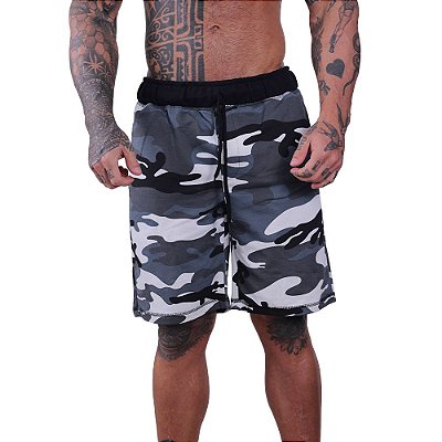 Bermuda Masculina Moletom MXD Conceito Prime Gray Biggest