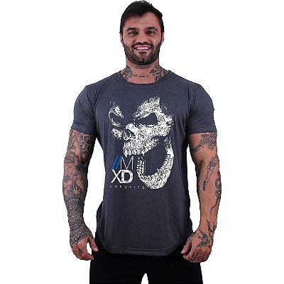 Camiseta Longline Manga Curta Alto Gorilla Skull