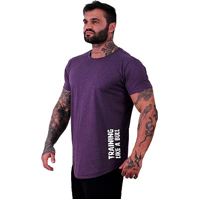 Camiseta Longline Masculina MXD Conceito Estampa Lateral Training Like a Bull
