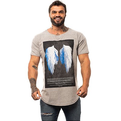 Camiseta Longline Masculina MXD Conceito Limitada Angel's Wings