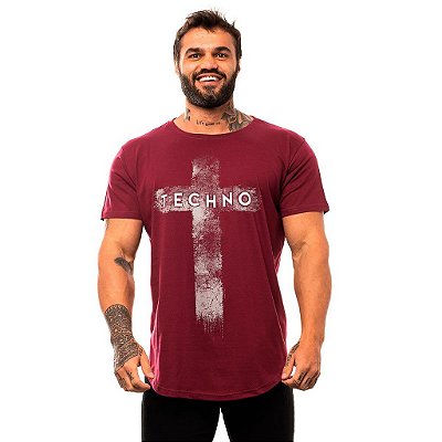 Camiseta Longline Masculina MXD Conceito Limitada Crucifixo Techno