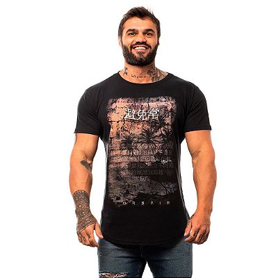 Camiseta Longline Masculina MXD Conceito Limitada Tokyo Beach