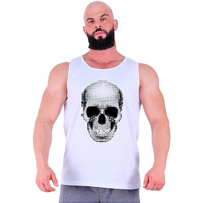 Regata Clássica Tradicional Masculina MXD Conceito Caveira Quadricular