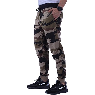 Calça Masculina Moletom MXD Conceito Camuflado Deserto
