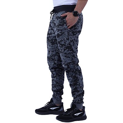 Calça Masculina Moletom MXD Conceito Camuflado Quadricular
