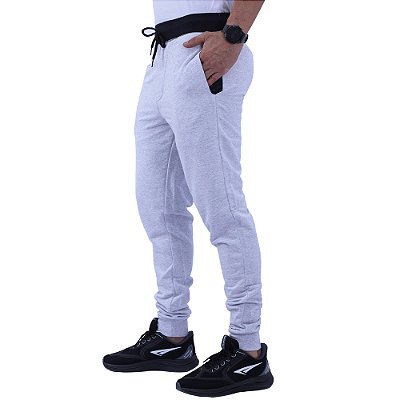 Calça Masculina MXD Conceito Moletom Mescla Alvejado