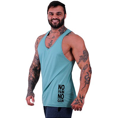 Regata Cavada Estampa Lateral Masculina MXD Conceito No Pain No Gain
