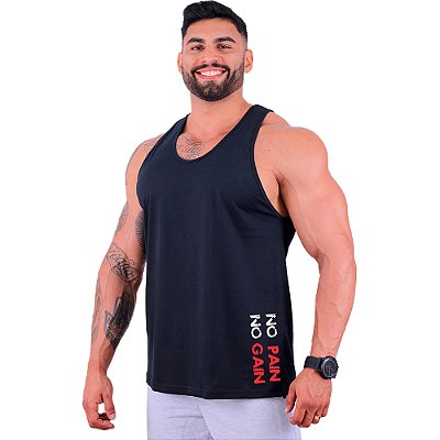 Regata Cavada Estampa Lateral Masculina MXD Conceito No Pain No Gain Style