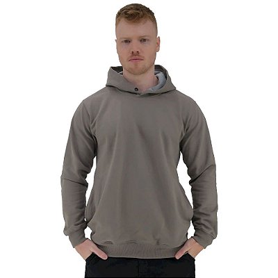 Blusa Moletom Masculino MXD Conceito Com Touca Caqui