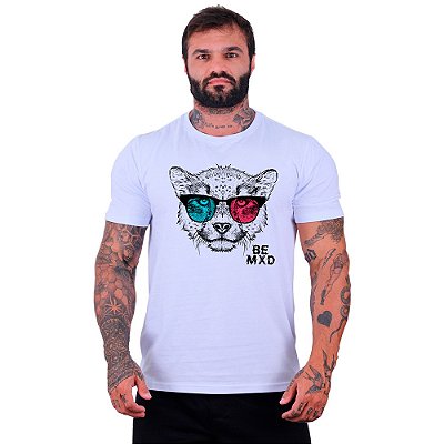 Camiseta Tradicional Manga Curta MXD Conceito Felino Visão 3D