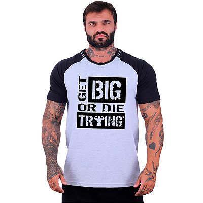 Camiseta Tradicional Masculina Manga Curta MXD Conceito Get Big Or Die Trying