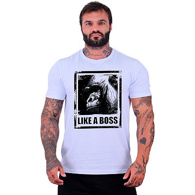 Camiseta Tradicional Manga Curta MXD Conceito Macaco Like A Boss