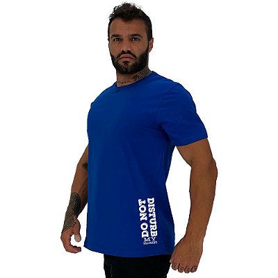 Camiseta Tradicional Masculina MXD Conceito Estampa Lateral Do Not Disturbing My Training