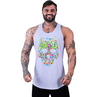 Regata Longline Masculina MXD Conceito Caveira Abstrata