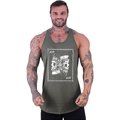 Regata Longline Masculina MXD Conceito Caveira Indígena