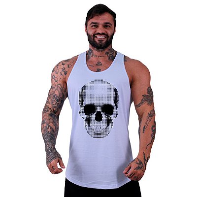 Regata Longline Masculina MXD Conceito Caveira Pontilhada