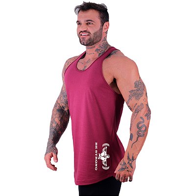 Regata Longline Masculina MXD Conceito Estampa Lateral Be Strong Vertical