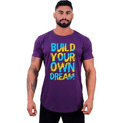 Camiseta Longline Manga Curta MXD Conceito Build Your Own Dream