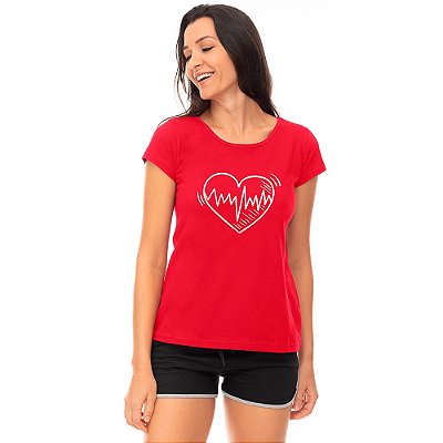 Camiseta Babylook Feminina MXD Conceito Coração Fitness