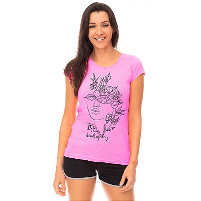 Camiseta Babylook Feminina MXD Conceito Love Fitness It's a lovely Kind of Day um lindo Dia
