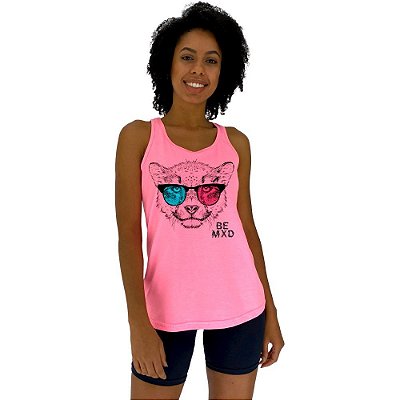 Regata Feminina Recorte Nadador MXD Conceito Cheetah With 3D Glasses