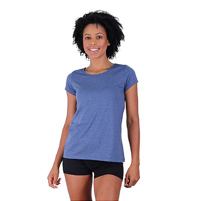 Camiseta Babylook Feminina MXD Conceito Mescla Marinho