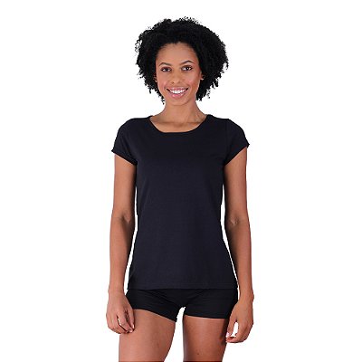 Camiseta Babylook Feminina MXD Conceito Preto Básico