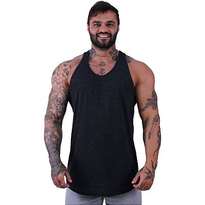 Regata Longline Masculina MXD Conceito Flame Ecológico 50% Algodão 50% Poliéster Grafite