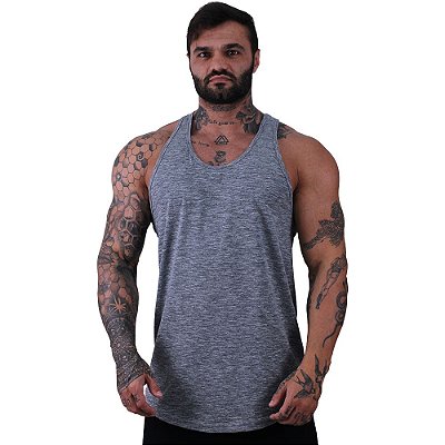 Regata Longline Masculina MXD Conceito Flame Ecológico 50% Algodão 50% Poliéster Nublado
