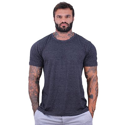 Camiseta Tradicional Masculina MXD Conceito Flame Ecológico 50% Algodão 50% Poliéster Grafite