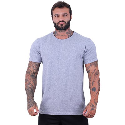 Camiseta Tradicional Masculina MXD Conceito 50% Algodão 50% Poliéster Mescla Tradicional