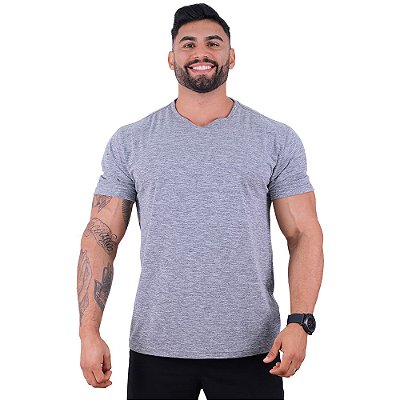 Camiseta Tradicional Masculina MXD Conceito Flame Ecológico 50% Algodão 50% Poliéster Nublado