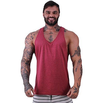 Regata Cavada Masculina MXD Conceito Mescla Vermelho