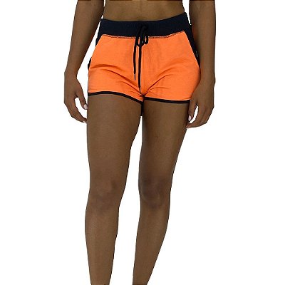 Shortinho Feminino Moletom MXD Conceito Laranja Fluorescente