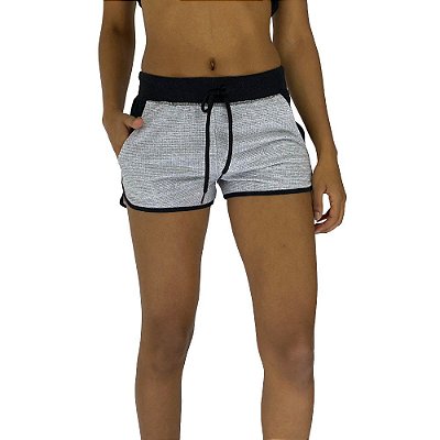 Shortinho Feminino Moletom MXD Conceito Rajado Mescla List