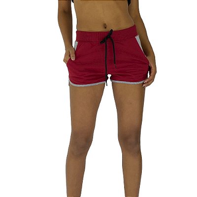 Shortinho Feminino Moletinho MXD Conceito Vermelho