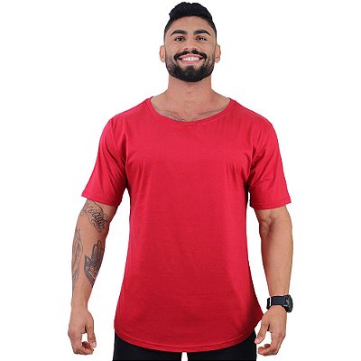 Camiseta Morcegão Masculina MXD Conceito 100% Algodão Vermelho Liso