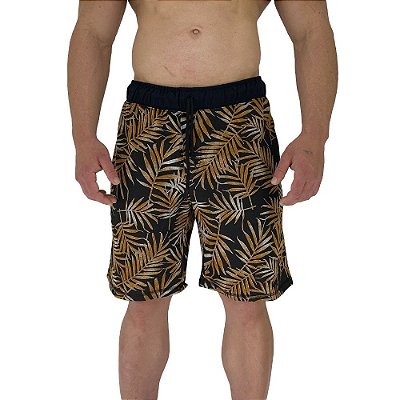 Bermuda Masculina Moletom MXD Conceito Floral Caramelizado