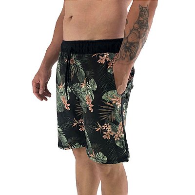 Bermuda Masculina Moletom MXD Conceito Wild Flowers