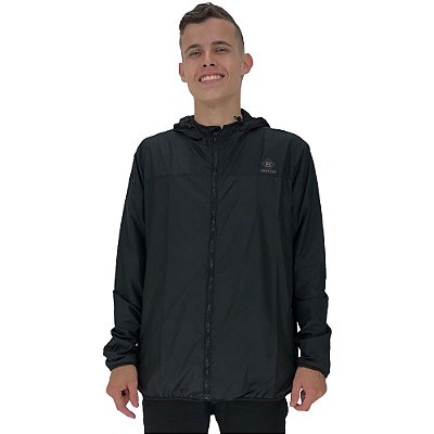 Jaqueta Corta Vento com Zíper Premium Masculino Preto