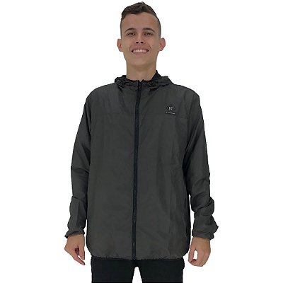 Jaqueta Corta Vento com Zíper Premium Masculino Marrom