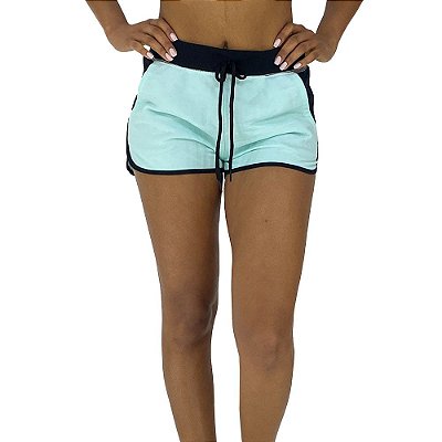 Shortinho Feminino Moletinho MXD Conceito Azul Bebê