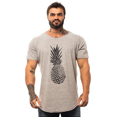 Camiseta Longline Masculina MXD Conceito Limitada Abacaxi