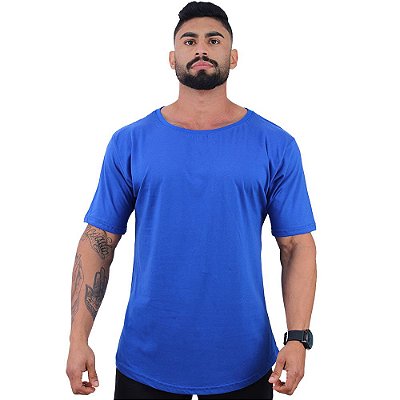 Camiseta Morcegão Masculina MXD Conceito Lisa 100% Algodão Azul