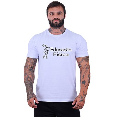 Camiseta Tradicional Estampa Universitária Faculdade Curso  Educação Física