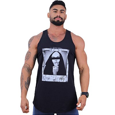 Regata Longline Masculina MXD Conceito Limitada Freira Gesto Obsceno