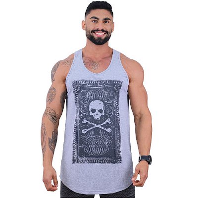 Regata Longline Masculina MXD Conceito Limitada Bandeira Caveira