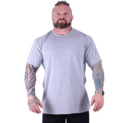 Camiseta Plus Size Tradicional Manga Curta MXD Conceito 50% Algodão 50% Poliéster Mescla Tradicional